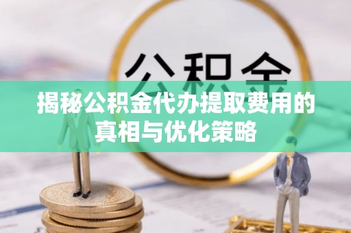 曲麻莱揭秘公积金代办提取费用的真相与优化策略