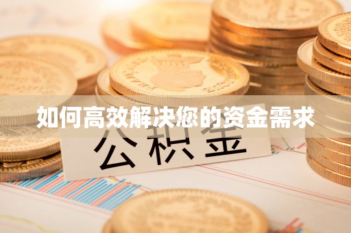 曲麻莱如何高效解决您的资金需求